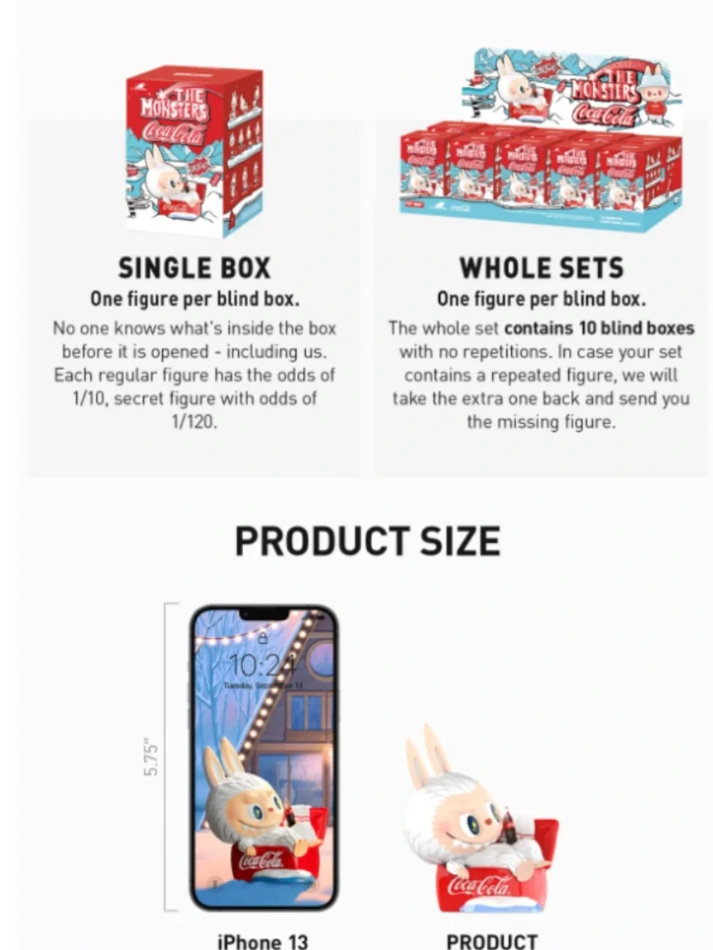 Coca Cola The Monsters Labubu Figurines BLIND BOX